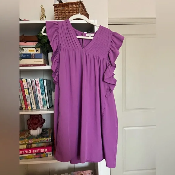 fitted lace wedding dress Entro Plus Size Plum V-neck midi dress – Jenny-Lynn's Fearfully &  Wonderfully Made Boutique main image 1